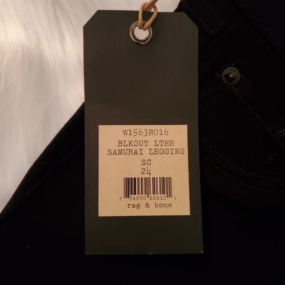 NWT Rag & Bone Blackout Leather Samurai Legging - Picture 7 of 8